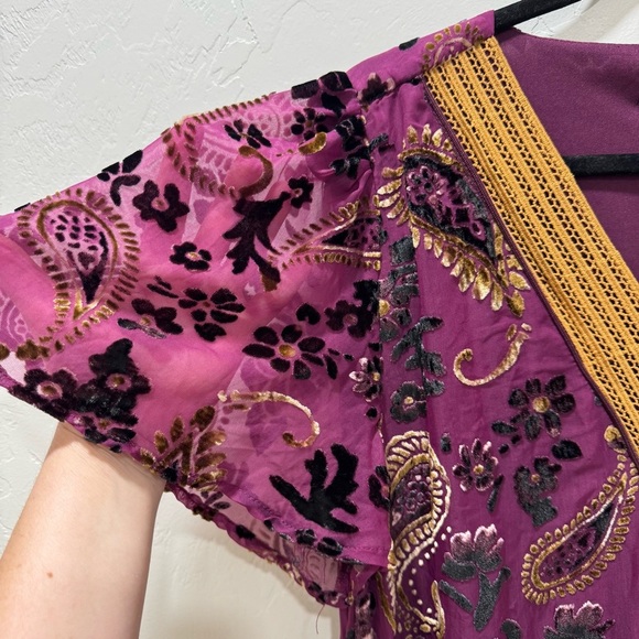 NWT Piper & Scoot The Albie Burnout Velvet Dress in Purple Women's XXL Purple - Picture 12 of 16